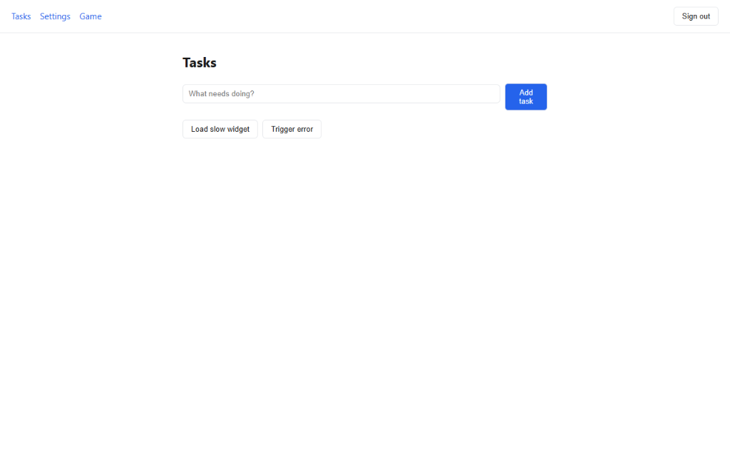 TaskBox tasks screen